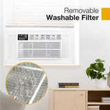 Whirlpool - 18,000 Btu Heat and Cool Window AC, White - WHHW182BW