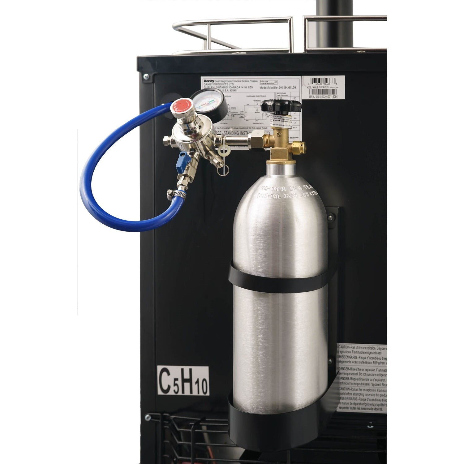 Danby - Single Tap Kegerator with CO2 Cylinder -  Castors - DKC054A9SLDB