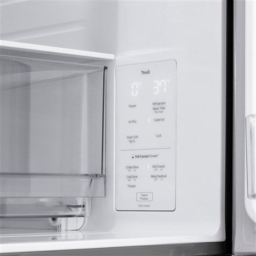 LG - 30 CF 4-Door French Door Refrigerator, Full Convert Drawer,Pocket Handle - LF30S8210S