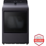 LG - 7.3 cu. ft. 7.3 CF Electric Dryer, Wi-Fi, Easy Load, AI Sensor Dry - Black Matte - DLE8400BE