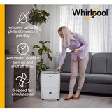 Whirlpool - 30 Pint Dehumidifier, White, E-Star - WHAD301CW
