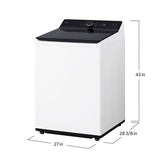 LG - 5.5 CF Top Load Washer, TurboWash 3D, Wi-Fi, Easy Unload - WT8400CW