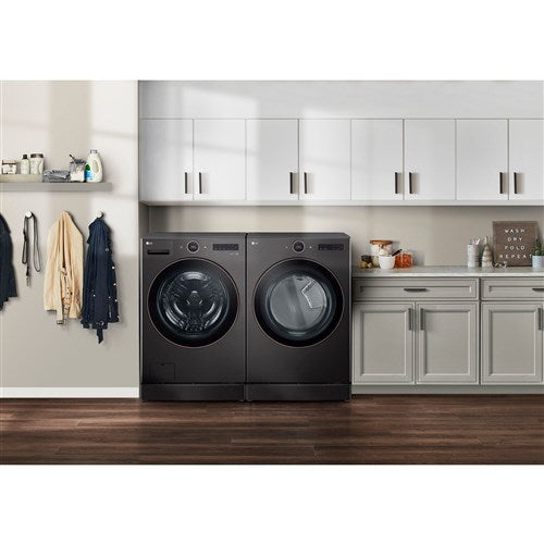 LG - 7.4 CF Ultra Large Capacity Gas Dryer w/ Sensor Dry, TurboSteam, Wi-Fi - DLGX6501B