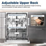 Sharp - 24" Smart Top Ctrl Dishwasher, 45 dBA, 3rd Rack - SDW6888JS