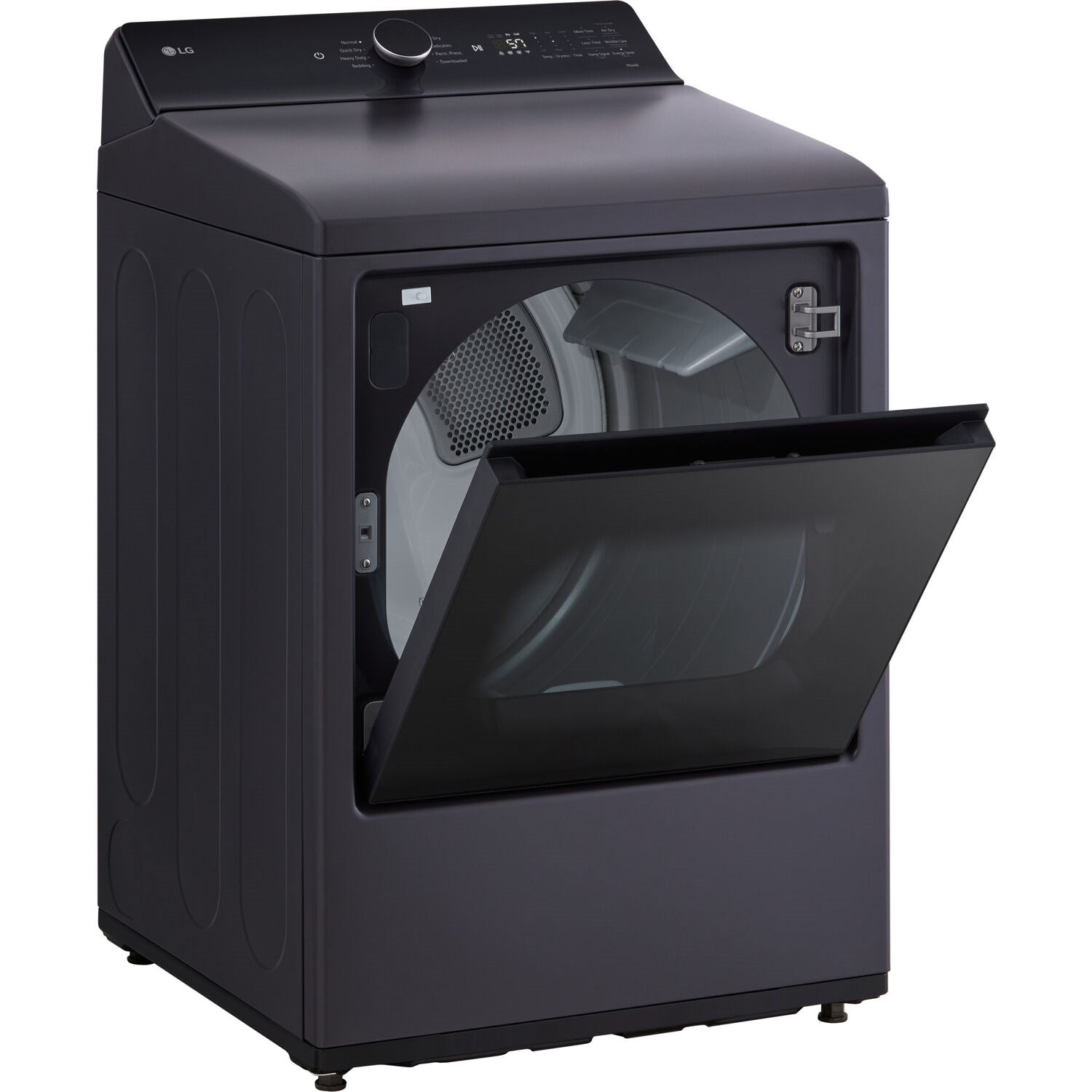 LG - 7.3 cu. ft. 7.3 CF Electric Dryer, Wi-Fi, Easy Load, AI Sensor Dry - Black Matte - DLE8400BE