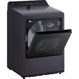 LG - 7.3 cu. ft. 7.3 CF Electric Dryer, Wi-Fi, Easy Load, AI Sensor Dry - Black Matte - DLE8400BE