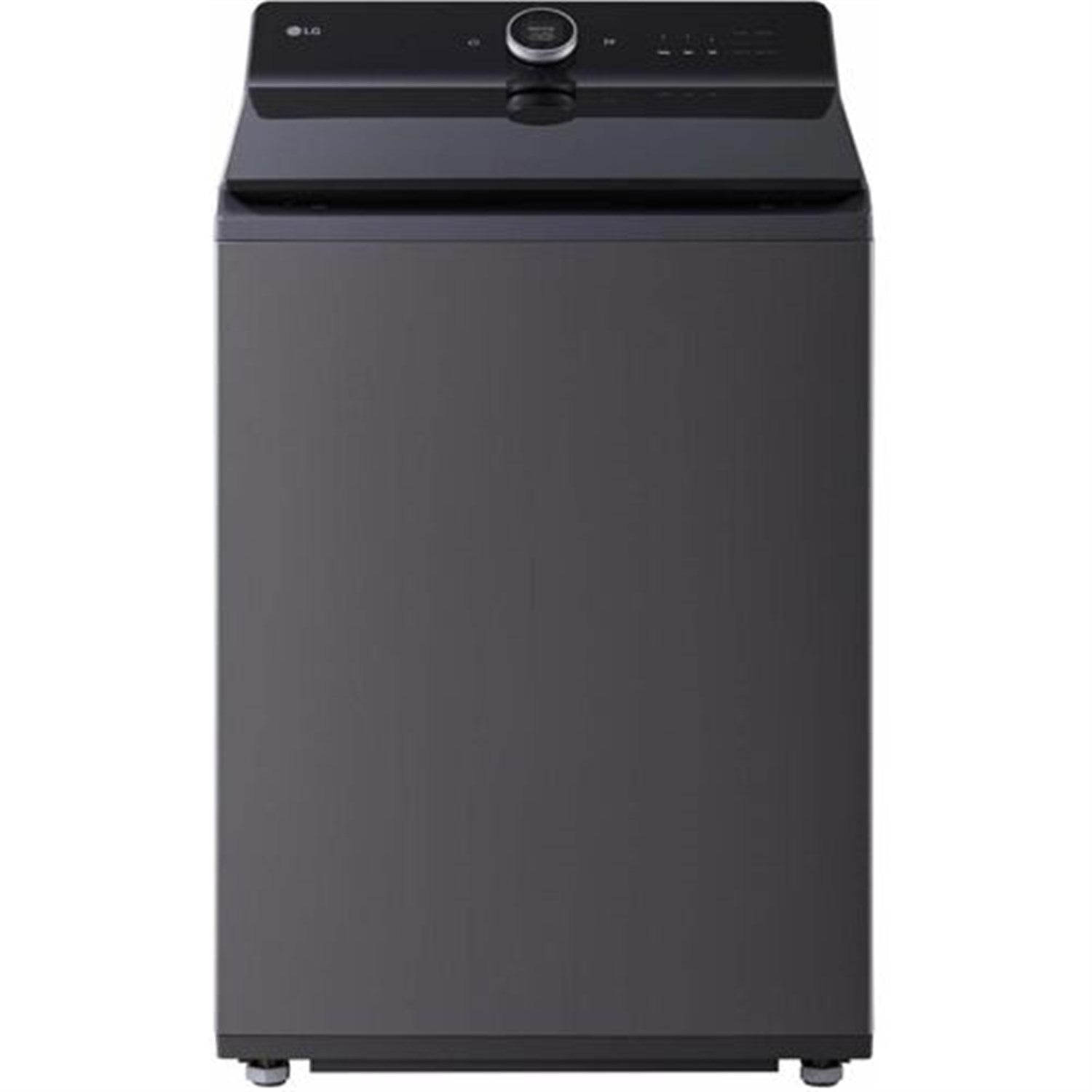 LG - 5.5 CF Top Load Washer, LCD Digital Dial Control, TurboWash3D, Easy Unload - Black Steel - WT7900HBA