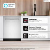 Sharp - 24" Smart Top Ctrl Dishwasher, 45 dBA, 3rd Rack - SDW6888JS