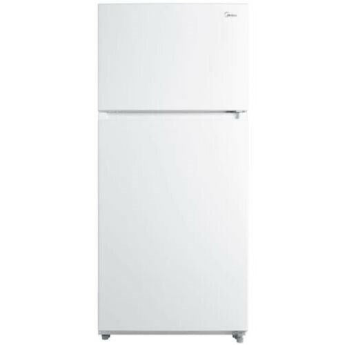 Midea - 18 CF Top Mount Refrigerator, Glass Shelves, Ice Maker Ready, ESTARRefrigerators - MRT18S3AWW