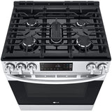 LG - 5.8 CF Gas Single Oven Slide-In Range, EasyClean Plus Self Clean, ThinQ - LSGL5831F