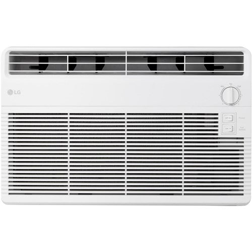 LG - 5,000 BTU Window Air Conditioner, Flat Panel, R32 - White