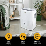 Whirlpool - 30 Pint Dehumidifier, White, E-Star, R32 - WHAD301DW