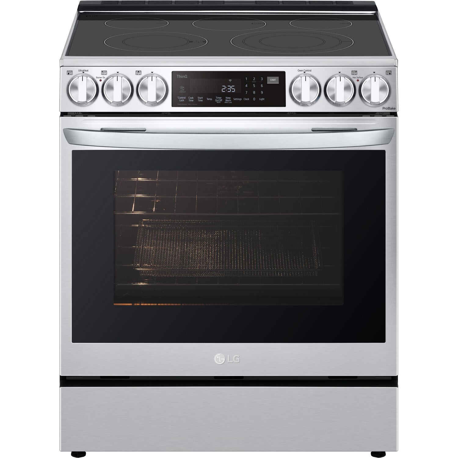 LG - 6.3 CF Electric Single Oven Slide-In Range, Instaview, Air Fry, ThingQ - Electric Slide-in - LSEL6335F