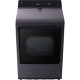 LG - 7.3 cu. ft. 7.3 CF Electric Dryer, Wi-Fi, Easy Load, AI Sensor Dry - Black Matte - DLE8400BE
