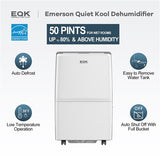 Emerson Quiet - 40 Pint Dehumidifier w/Integrated Pump and Wifi - EAD40SEP1T