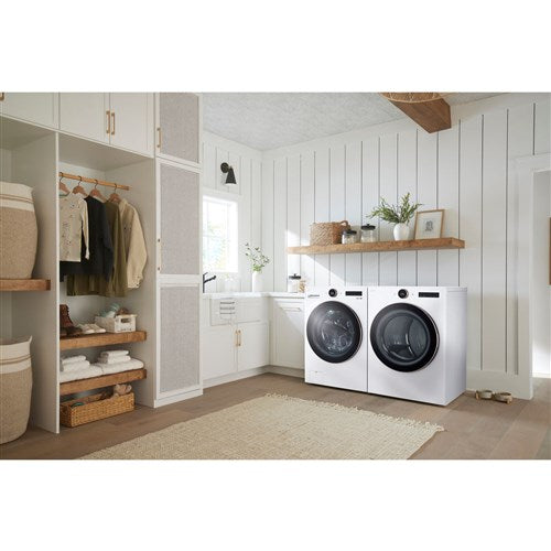 LG - 7.4 CF Ultra Large Capacity Electric Dryer w/ Sensor Dry and TurboSteam - DLEX6500W