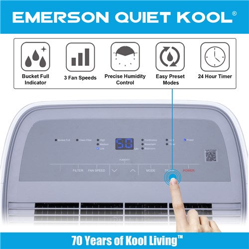 Emerson Quiet - 30 Pint Dehumidifier w/Wifi - EAD30SE1T