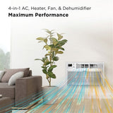 TCL - 14000 BTU Smart Through-the-Wall AC with Heat 230V - White