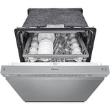 LG - 24" Front Control Dishwasher, 48 dBA, QuadWash, EasyRack Plus, 3rd Rack - LDFN4542S