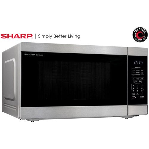 Sharp - 2.2 CF Countertop Microwave Oven, Inverter Technology - Stainless - SMC2266KS