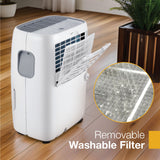 Whirlpool - 30 Pint Dehumidifier, White, E-Star, R32 - WHAD301DW