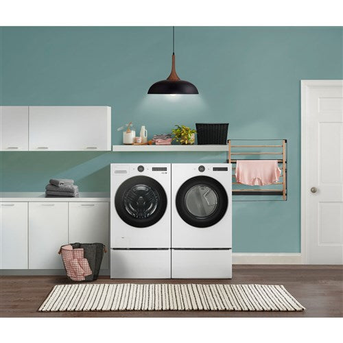 LG - 7.4 CF Ultra Large Capacity Gas Dryer w/ Sensor Dry, TurboSteam, Wi-Fi - DLGX5501W
