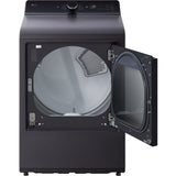 LG - 7.3 cu. ft. 7.3 CF Electric Dryer, Wi-Fi, Easy Load, AI Sensor Dry - Black Matte - DLE8400BE