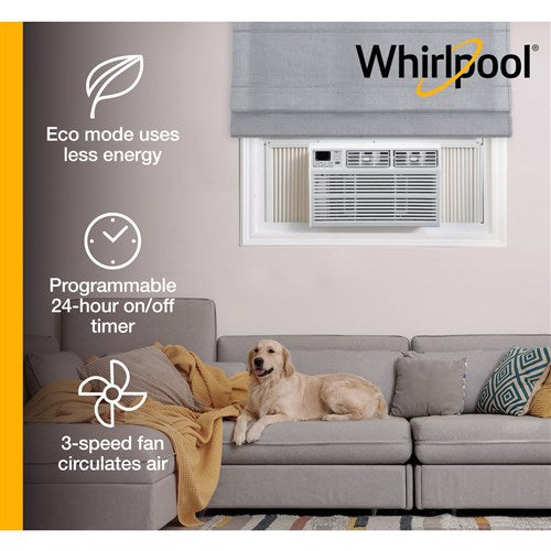 Whirlpool Energy Star 6,000 BTU 115V Window-Mounted Air Conditioner with Remote Control | WHAW061BW
