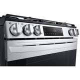 LG - 5.8 CF Gas Single Oven Slide-In Range, EasyClean Plus Self Clean, ThinQ - LSGL5831F