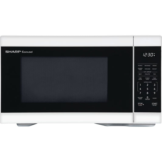 Sharp - 1.1 CF Countertop Microwave Oven - White ZSMC1161KW