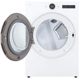 LG - 7.4 CF Ultra Large Capacity Electric Dryer w/ Sensor Dry and TurboSteam - DLEX6500W