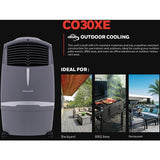 Honeywell 525 CFM Indoor/Outdoor Evaporative Air Cooler (Swamp Cooler) with Remote Control in Gray