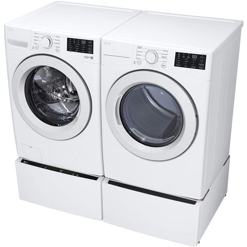 LG - 5.0 CF Front Load Washer (WM3470CW) & 7.4 CF Electric Dryer (DLE3470W) - WM3470CW-E-KIT
