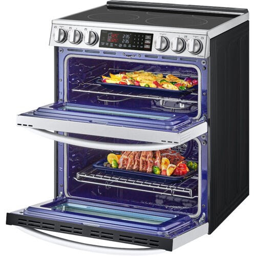 LG - 7.3 CF Smart Electric Double Oven Slide-In, ProBake, Convection, Air FryElectric Slide-in - LTEL7337F