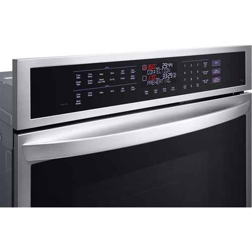 LG - 9.4 CF / 30" Smart Double Wall Oven with True Convection, InstaView - Electric Wall Ovens - WDEP9427F