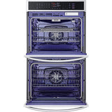 LG - 9.4 CF / 30" Smart Double Wall Oven with True Convection, InstaView - Electric Wall Ovens - WDEP9427F