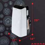 Amana - 10, 000 BTU Portable AC - White/Black | AMAP101AB-2