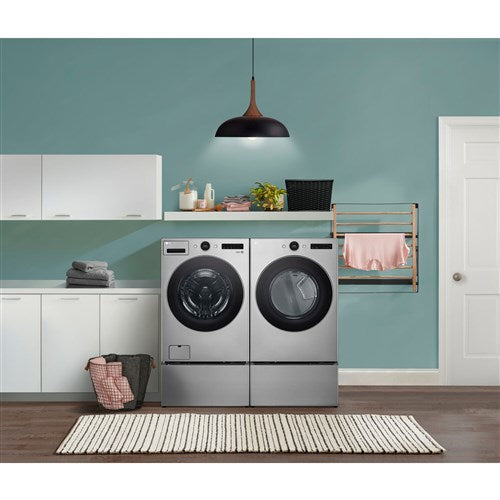 LG - 7.4 CF Ultra Large Capacity Gas Dryer w/ Sensor Dry, TurboSteam, Wi-Fi - DLGX5501V
