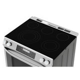 Midea - 6.3 CF / 30" Electric Range, Convection, Wi-Fi - Stainless- MES30S2AST