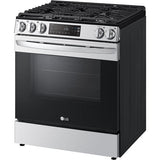 LG - 5.8 CF Gas Single Oven Slide-In Range, EasyClean Plus Self Clean, ThinQ - LSGL5831F