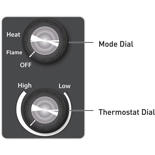 LifeSmart - 1000W Tabletop Infrared Fireplace Space Heater