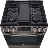 LG - 5.8 CF Gas Single Oven Slide-In Range, Air Fry, Fan Convection, ThinQ - LSGL5833D