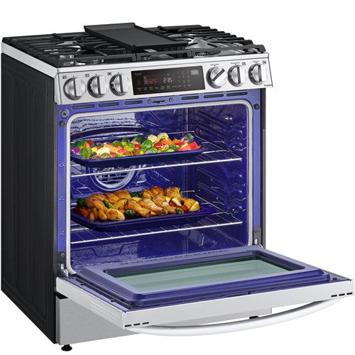 LG - 6.3 CF Dual Fuel Slide-In Range, ProBake Convection InstaView, Air FryDual Fuel Slide-in - LSDL6336F