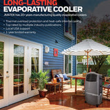 Honeywell 525 CFM Indoor/Outdoor Evaporative Air Cooler (Swamp Cooler) with Remote Control in Gray