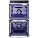 LG - 9.4 CF / 30" Smart Double Wall Oven with True Convection, InstaView - Electric Wall Ovens - WDEP9427F