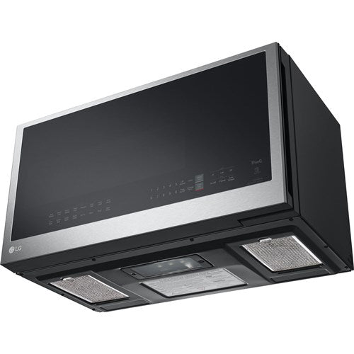 LG - 1.7 CF OTR Microwave, Bottom Control, Sensor, Air Fry, ThinQ - Stainless - MHEC1737F