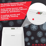 Amana - 13,000 BTU Portable AC Heat/Cool | AMAP14HAW