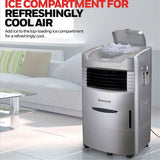 Honeywell 760 CFM Indoor Evaporative Air Cooler (Swamp Cooler) with Remote Control in Silver (Outdoor Safe and Outdoor Only)