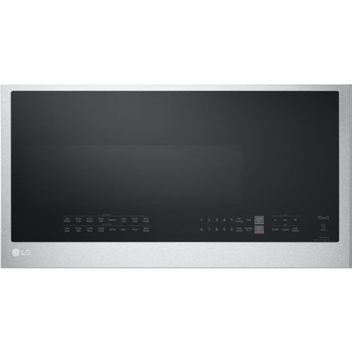 LG - 1.7 CF OTR Microwave, Bottom Control, Sensor, Air Fry, ThinQ - Stainless - MHEC1737F