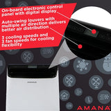 Amana - 12, 000 BTU Portable AC - White/Black | AMAP121AB-2
